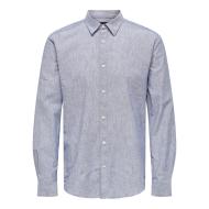 Chemise Marine Homme Only & Sons  Solid Linen pas cher