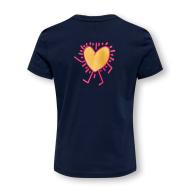 Camiseta azul marino para niña de la marca ONLY, modelo «nina» ver 2