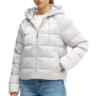 Doudoune Gris Clair Femme Calvin Klein Jeans Satin pas cher