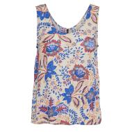 Débardeur Bleu/Beige à Fleurs Femme Vero Moda Menny