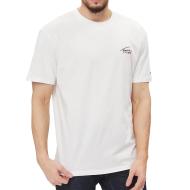 T-shirt Blanc Homme Tommy Hilfiger Small Flag
