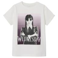T-shirt Blanc Fille Name it Jax Wednesday vue 2