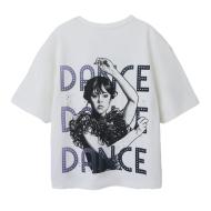 T-shirt Blanc Fille Name it Wednesday vue 2