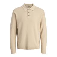 Polo Manches Longues Beige Homme Jack & Jones Sandri