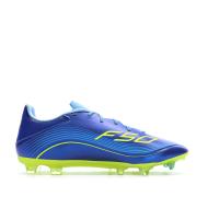 Chaussures de Foot Bleu/Jaune Adidas F50 Messi League FG/MG vue 2