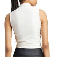 Haut Blanc Femme Adidas Ruched Crop vue 2