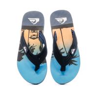 Tongs Bleu/Corail Homme Quiksilver Molokain Layback vue 3