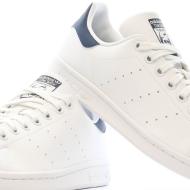 Baskets Blanches/Marine Femme Adidas Stan Smith vue 7