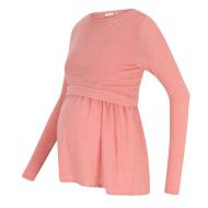 T-Shirt Manches Longues Rose Femme Mamalicious Lanabella pas cher