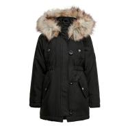 Parka Noir Fille Kids ONLY Iris pas cher