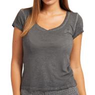 T-shirt Gris Femme Guess Script