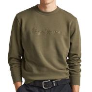 Sweat Kaki Homme Pepe jeans Joe Crew pas cher