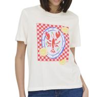 T-Shirt Blanc/Rouge/Jaune Femme JDY CDL
