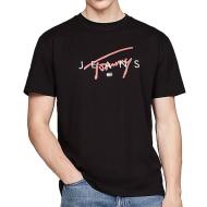 T-shirt Noir Homme Tommy Hilfiger Reg Signature