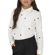 Chemise Blanche/Noir Fille Kids ONLY Koglina pas cher