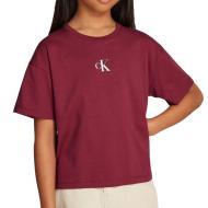 T-shirt Bordeaux Fille Calvin Klein Jeans Boxy