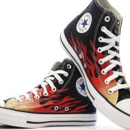 Baskets Noires/Rouge Homme Converse Chuck Taylor All Star vue 7