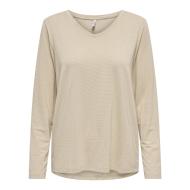 T-shirt Beige Femme Only Harly ML pas cher