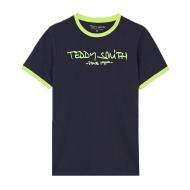 T-shirt Marine/Jaune Garçon Teddy Smith Ticlass3 pas cher