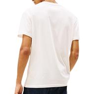 T-shirt Blanc Homme Tommy Hilfiger Tjm Reg Center Flag vue 2