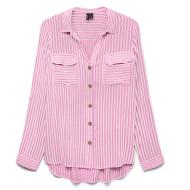 Chemise Rose/Blanc Femme Vero Moda Bumpy vue 2