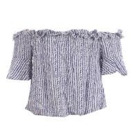 Top Bleu/Blanc Fille Teddy Smith Taxo vue 2