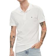 Polo Blanc Homme Calvin Klein Jeans Badge pas cher