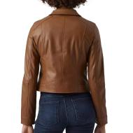 Veste Simili Cuir Marron Femme Vero Moda Bella Annabel vue 2