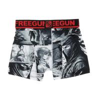 Boxer Noir/Rouge à Imprimés Garçon Freegun Vib pas cher