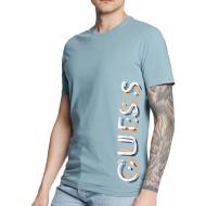 T-shirt Bleu Homme Guess Vertical