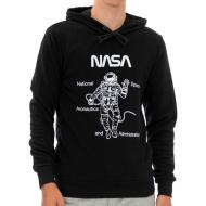 Sweat à capuche Noir Homme Nasa 65H pas cher