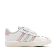 Baskets Blanches/Roses/Grises Fille Adidas Court 3.0 vue 2
