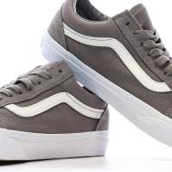Baskets Grise Femme Vans Old Skool Check Bumper vue 7