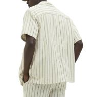 Chemise Rayure Écru/Kaki Homme Jack & Jones Stripe Resort vue 2