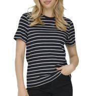 T-Shirt Marine/Blanc Femme Only Liva