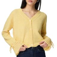 Gilet Jaune Femme Pieces Milla pas cher