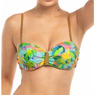 Haut de Bikini Bandeau Vert/Fleurs Femme Sun Project