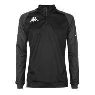 Sweat D'entrainement 1/2 zip Noir Garçon Kappa Trieste pas cher