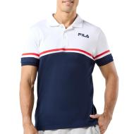 Polo Marine/Blanc Homme Fila Primo pas cher