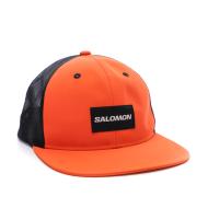 Casquette Noir/Orange Mixte Salomon Trucker Flat Cap Cherry vue 2