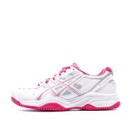 Chaussures de tennis blanc/rose femme Asics Gel Challenger 9 Clay pas cher