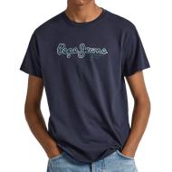 T-shirt Marine Homme Pepe jeans Wido pas cher