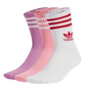 Sous vêtement Blanc/Rose Mixte Adidas Crew Sock pas cher