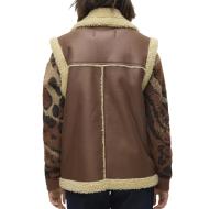 Veste Sans Manches Camel/Écru Femme Vero Moda Waistcoat vue 2