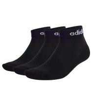 X3 Paires de Chaussettes Noir Mixte Adidas Linear pas cher