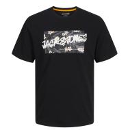 T-shirt Noir Homme Jack & Jones Hawaiitee pas cher