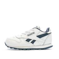 Baskets Blanches/Bleu Garçon Reebok Classic Leather 100069853 pas cher