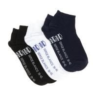 x3 paires de chaussettes Blanc/Marine/Noir Serge Blanco pas cher