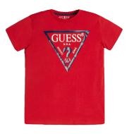 T-shirt Rouge Garçon Guess pas cher