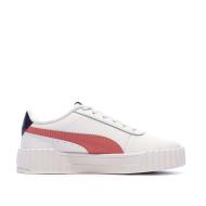 Baskets Blanche/Rose Fille/Femme Puma Carina 3.0 vue 2